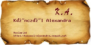 Könczöl Alexandra névjegykártya