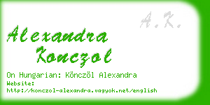 alexandra konczol business card